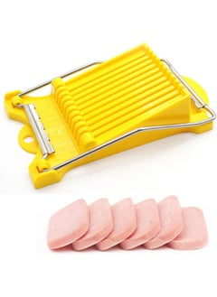 Buy Multifunctional Stainless Steel Luncheon Meat Slicer,Home Slicing and Splitting Tools, Food Slicer for Butter, Banana and Cooked Eggs Etc. (Yellow) in Saudi Arabia