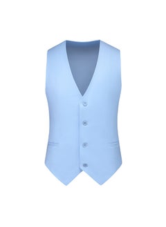 اشتري Plus size mens slim-fit solid color fashion suit vest foreign trade new vest wholesale  Amazon AliExpressSky Blue Sky Blue في الامارات