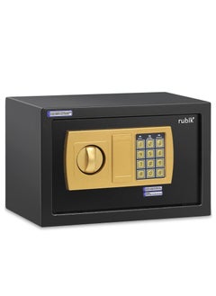 Buy Safe Box Digital Lock with Key for Home Office Business RB-20E3 (20x31x20cm) Black in UAE