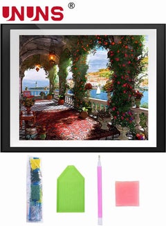 Buy 5D DIY Diamond Painting Multicolour,Full Drill Diamond Kit Rose Corridor DIY Home Wall Decor,30x40cm in Saudi Arabia