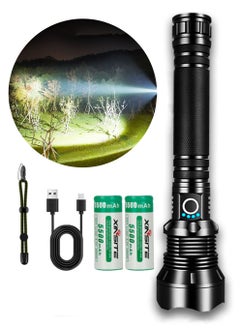 Buy Rechargeable LED Flashlights High Lumens Super Bright Flashlight with 5 Modes & Waterproof Powerful Handheld Flashlight for Camping Emergencies in Saudi Arabia