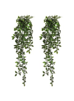 Buy Artigreen 2 Pack Artificial Plants Ivy Leaves Vine Hanging indoor Potted Plants,Fake Topiary Shrubs Greenery Potted Plant,Plastic Leaves for Home Wall，Desk Decor.Exquisite,New House Gift in UAE