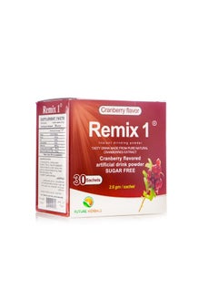 Buy Remix 1 Cranberry Extract 500 mg Sugar Free 30 Sachets in Saudi Arabia