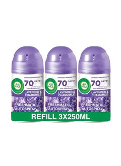 اشتري Air Wich Freshmatic Max Refill, Lavender & Camomile, 250 ml (Pack of 3) في السعودية