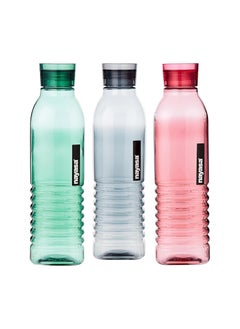 Buy Fridge Water Bottle Mixed Color Set of 3 Pcs - Dorino 1.0L in UAE