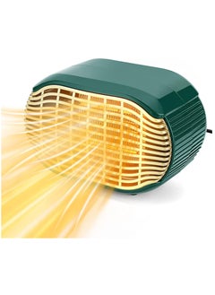 Buy Space Heater, 800W PTC Ceramic Heater Fan with Thermostat, Portable Heater for Office Home Bedroom Dormitory (Dark Green) in Saudi Arabia