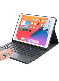 Buy Keyboard Case with Touchpad for iPad 10.2 9th Generation 2021/8th Gen 2020/7th Gen 2019 Magnetically Detachable Wireless Keyboard Case for iPad New 10.2 Built-in Trackpad&Pencil Holder (Black) in UAE