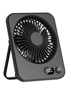 Buy Small Table Fans,Portable Fans,Rechargeable Portable 180°Tilt Folding Desk Fans, Ultra Quiet, For Home Bedroom Office Desktop, 5 Speeds (Black) in Saudi Arabia