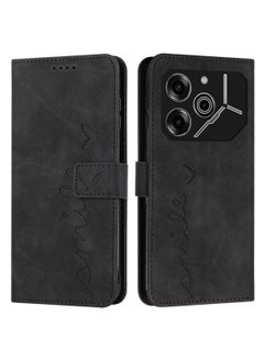 Buy For Tecno Pova 6 Pro Case,Premium Leather Wallet Case with Card Holder Kickstand Magnetic Closure Flip Folio Case Cover for Tecno Pova 6 Pro 5G,Black in Saudi Arabia