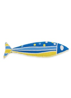 Buy Fish Shaped Filled Cushion 24X79Cm - Blue in UAE