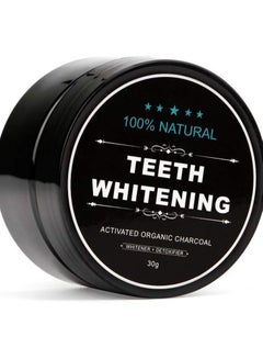 Buy ORiTi Yellow Teeth Whitening Powder - Natural Organic Activated Charcoal Bamboo Toothpaste with Toothbrush, Black in UAE