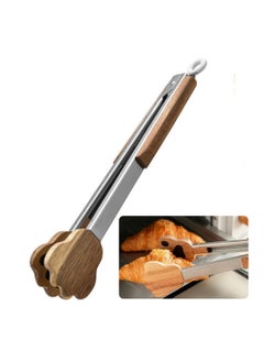 Buy Wood Kitchen Tongs for Cooking, Professional Wood Barbecue Tongs, Wooden Handle Salad Serving kitchen's Cooking Tongs Ideal for BBQ, Steaks, Salad, Serving Food, Bread, Grilling in UAE