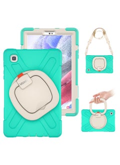 اشتري Moxedo Shockproof Rugged Protective Colorful Case with 360 Rotating Kickstand , Shoulder Strap , Pen Holder for Kids Compatible for Samsung Galaxy Tab A7 Lite 8.7 Inch 2021 (SM-T220/T225) - Mint Green في الامارات