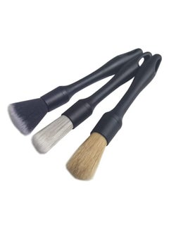 Buy 3 Pcs Soft Car Cleaning Brushes Set, Clean Auto Surface Exterior Interior Scratch Free in Saudi Arabia