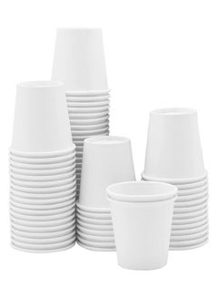 Buy 50ml White Paper Cups Small Disposable Bathroom Espresso Mouthwash Cups Hot Cold Beverage Drinking Cup Small Blue Paper Cups for Mouthwash for Party Picnic Travel and Event 100 Pack in Saudi Arabia