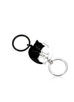 اشتري Cute Cat Couple Keychain Set - Valentine's Day Gift for Him, Her, Girlfriend, Boyfriend, Best Friend, Husband, Wife, Fiancée. Matching Cat Lover's Keychains for Birthday, Anniversary, New Year في الامارات