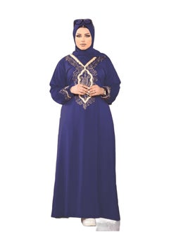 Buy Abaya materia Fayazunl, separate veil and belt, one size, fits 110 kilos for women in Egypt