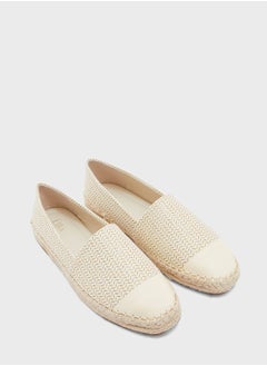 Buy Textured Toe Cap Espadrille in UAE