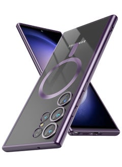 اشتري انبلاك سامسونج جالاكسي اس 24 الترا ‫(Samsung Galaxy S24 Ultra) جراب جى كى كى حافظة مغناطيسية مع عدسة الكاميرا - بنفسجى في الامارات
