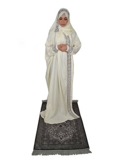 Buy Premium Prayer Mat Set With Prayer Dress Soft Cotton in Saudi Arabia