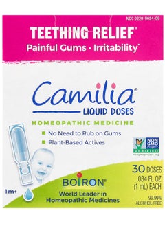 Buy Camilia Teething Drops for Daytime and Nighttime Relief of Painful or Swollen Gums and Irritability in Babies - 30 Count in UAE