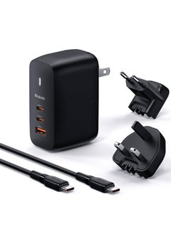 اشتري CH8442 Mecha Series GaN 65W Dual Type-C + USB Mini Wall Charger Set (EU/UK/US Plug) في الامارات