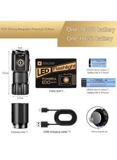 Buy New Super Bright Strong Light Flashlight Mini Portable LED Multi-Function Camping Magnetic Lamp Basic Model [Six-Piece Set] in UAE