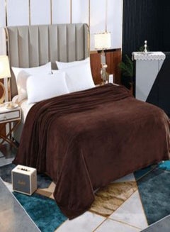 Buy Long Lasting  Soft Easy Care Foldable Light Weight Washable Fluffier Plain Bed Blanket Flannel in Saudi Arabia