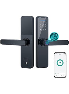 Buy Fawoonu Tuya Smart Lock Fingerprint Lock Door Lock Keypad Door Lock with Handle Fingerprint Electronic Deadbolt Door Lock Smart Door Lock Compatible with Tuya APP in Saudi Arabia