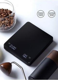 Buy Digital Coffee Scale with Timer LED Screen Espresso Scale Built-in Battery 3kg Max.Weighing 0.1g High Precision Measures in oz/ml/g Kitchen Scale for Pour Over and Drip Coffee in Saudi Arabia