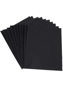 اشتري 10 Pieces Waterproof Sheet Black Abrasive Paper For Automotive Body Working On Paint Varnish Furniture S And Other Soft Metals Solid Surface Materials Sanding Grit400 في الامارات