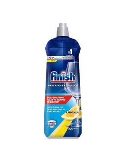 Buy Finish Dishwasher Rinse Aid Liquid 800 ml, Lemon scented in Saudi Arabia