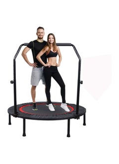 Buy Adult Mini Trampoline 40 inc Include Handle Foldable Indoor Trampoline for Sports and Weight Loss in UAE