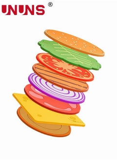 اشتري 8 PCS Hamburger Coaster Set Silicone Coffee Coasters for Drinks Non-Slip PVC Table Coasters Tabletop Protection Mat for Mugs and Cups,Office,Kitchen في الامارات