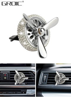 اشتري Car Air Fresheners, Turbo Spinning Car Vent Clip Fragrance Diffuser, Air Diffuser Bling Diamond Car Diffuser, Bling Stylish Propeller Shape Car Decoration Car Accessories في الامارات