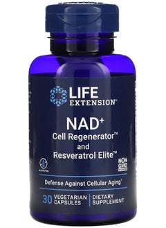 Buy NAD+ Cell Regenerator and Resveratrol Elite, 30 Vegetarian Capsules in UAE