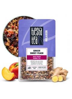 اشتري Ginger Sweet Peach, Spicy Peach Herbal Tea, Loose Leaf, Up To 25 Cups, Make Hot Or Iced, Non-Caffeinated, 2.2 Ounce Resealable Pouch في الامارات