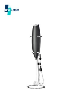 Buy Milk Frother Handheld Battery Powered Electric Blender Frother for Coffee, Latte, Cappuccino, Hot Chocolate, Durable Mini Beverage Blender with 3 Mixing Heads, Comes with Stainless Steel Stand in UAE