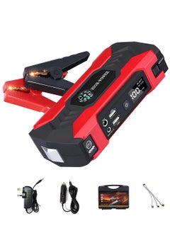 اشتري Car Jump Starter 28000mah Water-Resistant Jump Starter Battery Pack, Battery Jumper Starter Portable 200W,12V/1A, LED Light في السعودية