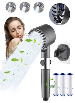 Buy Filtered Shower Head, Handheld High Pressure Shower Head to Remove Chlorine and Impurities, with Shower Hose and Shower Stand in Saudi Arabia