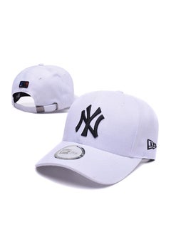 Buy New Era MLB New York Yankees Fashion Sunshade Hat, Mesh Hat, Outdoor Men's and Women's Sports Duck Tongue Hat White in UAE