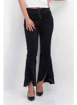 Buy Women Fashion Fit Washed Stretchable Denim Jean, Black in UAE