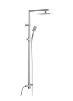 Buy Gs Rubinetterie Doccia Shower Column With 25*25 Square Shower Chromed Shower Head With Anti Lime System Chrome in Saudi Arabia