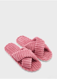 Buy Cross Over Fluffy Bedroom Slippers in Saudi Arabia