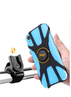 Buy Adjustable Bike Phone Holder 360 Rotation Silicone Bicycle Phone Holder Silicone Bike Phone Mount Compatible for Smartphone Universal Handlebar Phone Stand in UAE