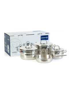 Buy Korkmastron stainless steel cookware set, 7 pieces in Saudi Arabia