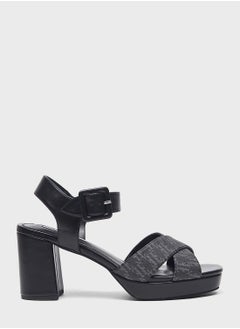 Buy Multi Strap Block Heel Sandals in UAE