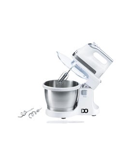 اشتري Hand Mixer with bowl from IDO 500 Watt 5 Speeds white Capacity 3.5 Liter MB500-WH في مصر