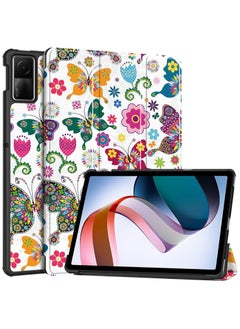 اشتري Flip Case Compatible with Xiaomi Redmi Pad SE 2023, PU Leather Cover With Stand Function, 360° Protective - Butterfly في السعودية