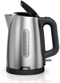 Buy WK 1500 BK PurShine Water kettle, 2200 Watts, 1.7L Capacity, Black, Stainless Steel in UAE